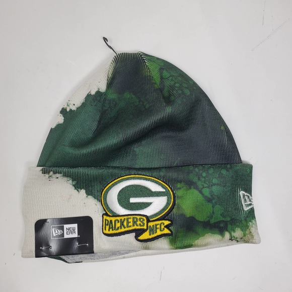NEW New Era 2022 Sideline Ink Dye Cuffed Knit Hat - Green Bay Packers - Picture 1 of 5